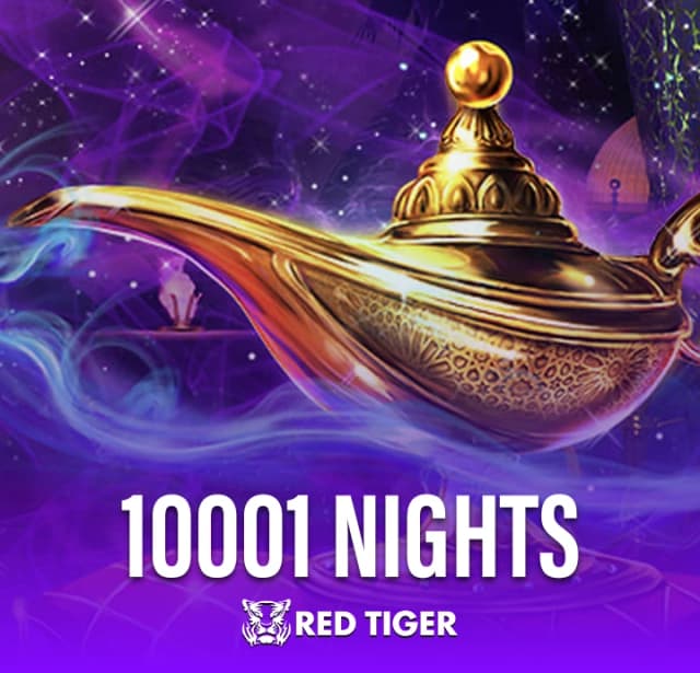 Reels of the 10001 Nights slot featuring wild and scatter symbols