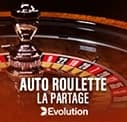 Auto Roulette La Partage Live shows the La Partage rule in play