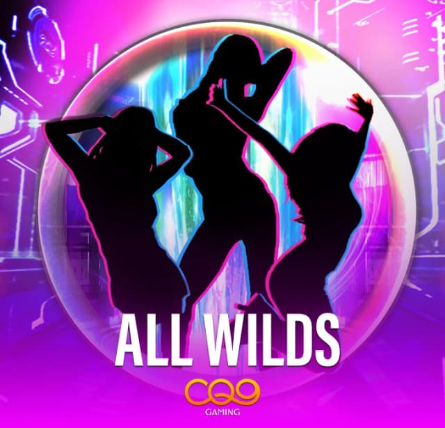 All wilds slot game icons glowing on reel screen