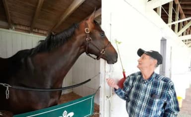 Briley with the Coal Battle in the stables